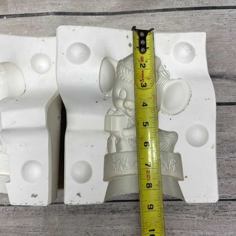 Unbranded Ceramic Casting Mold Christmas Mouse With Gift #204
