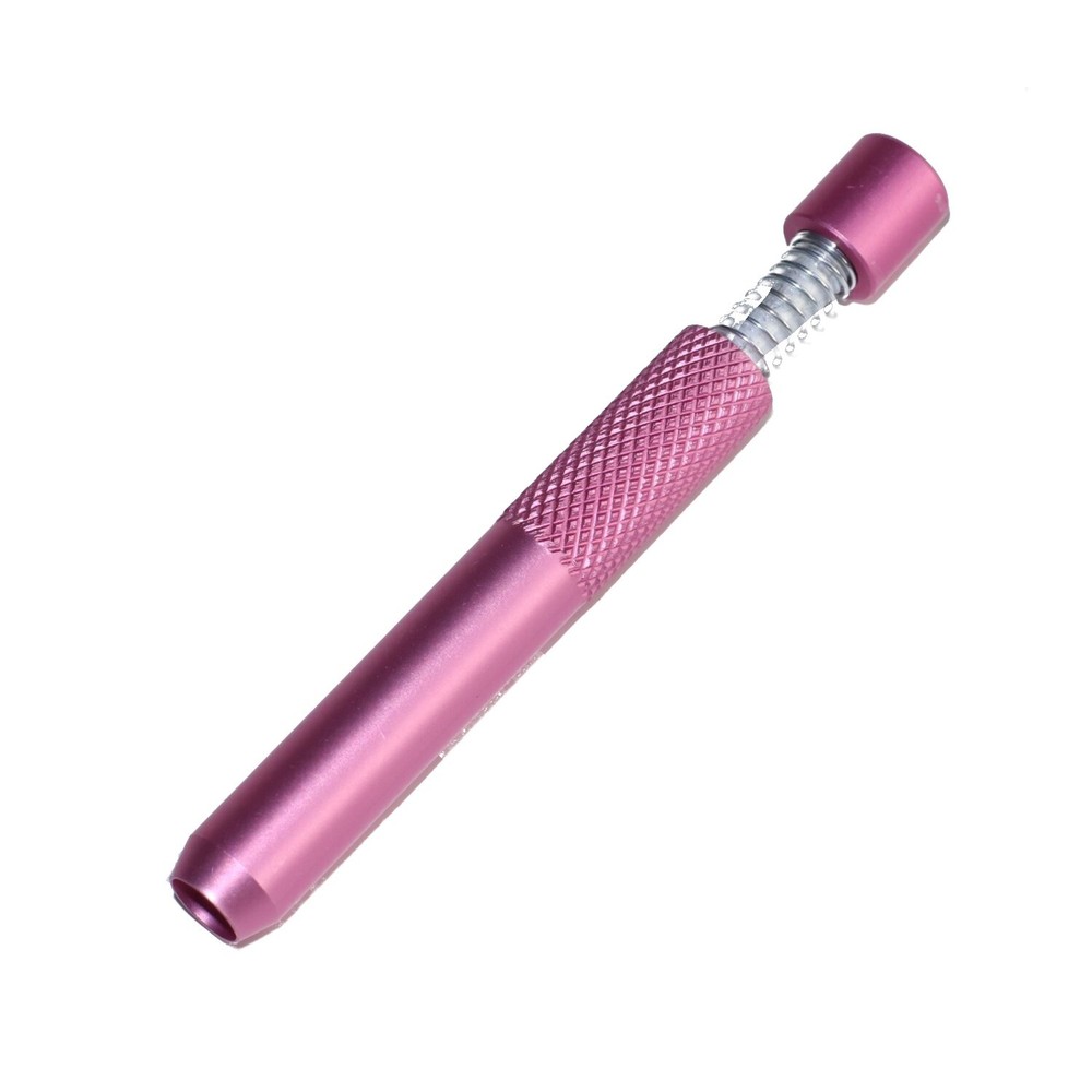 3" Pink Spring Loaded One Hitter Pipe-Self Cleaning Ejection System