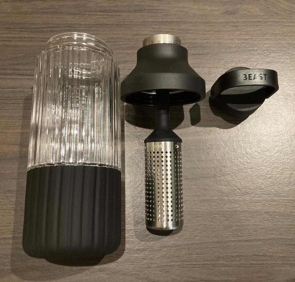 Beast Health Hydration System 25oz Glass With Infuser