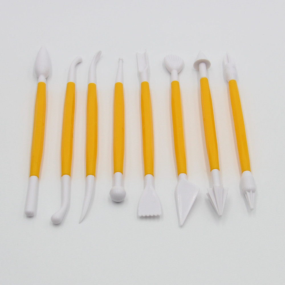 Clay Texture Tools, Yellow,Double Ended Texture Tools for Polymer and Air Dry cl