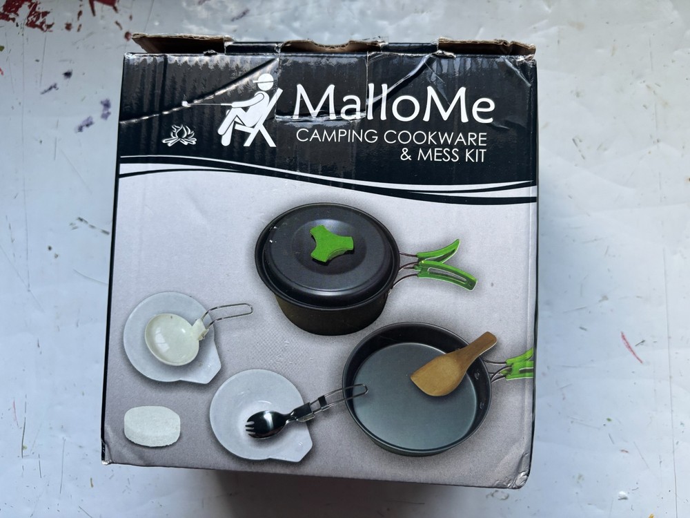 MalloMe 10 Piece Camping Cookware Mess Kit