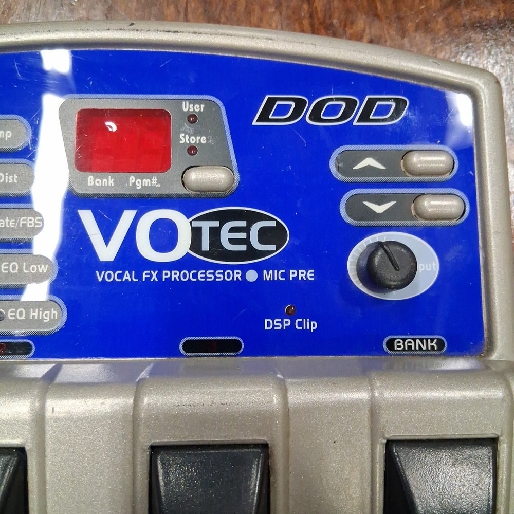 DOD VOTEC Vocal FX Processor Pedal / Microphone Preamp Untested