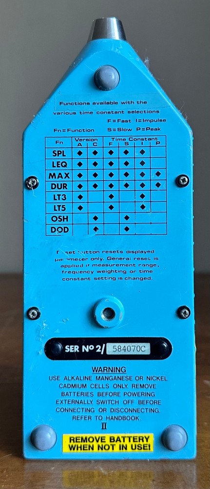 CEL Instruments CEL-266 Integrating Octave Band Sound Level Meter