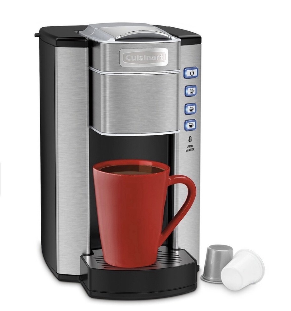 Cuisinart SS-6 Compact Single Serve Coffee Maker K-Cup Compatible Stainless Stee