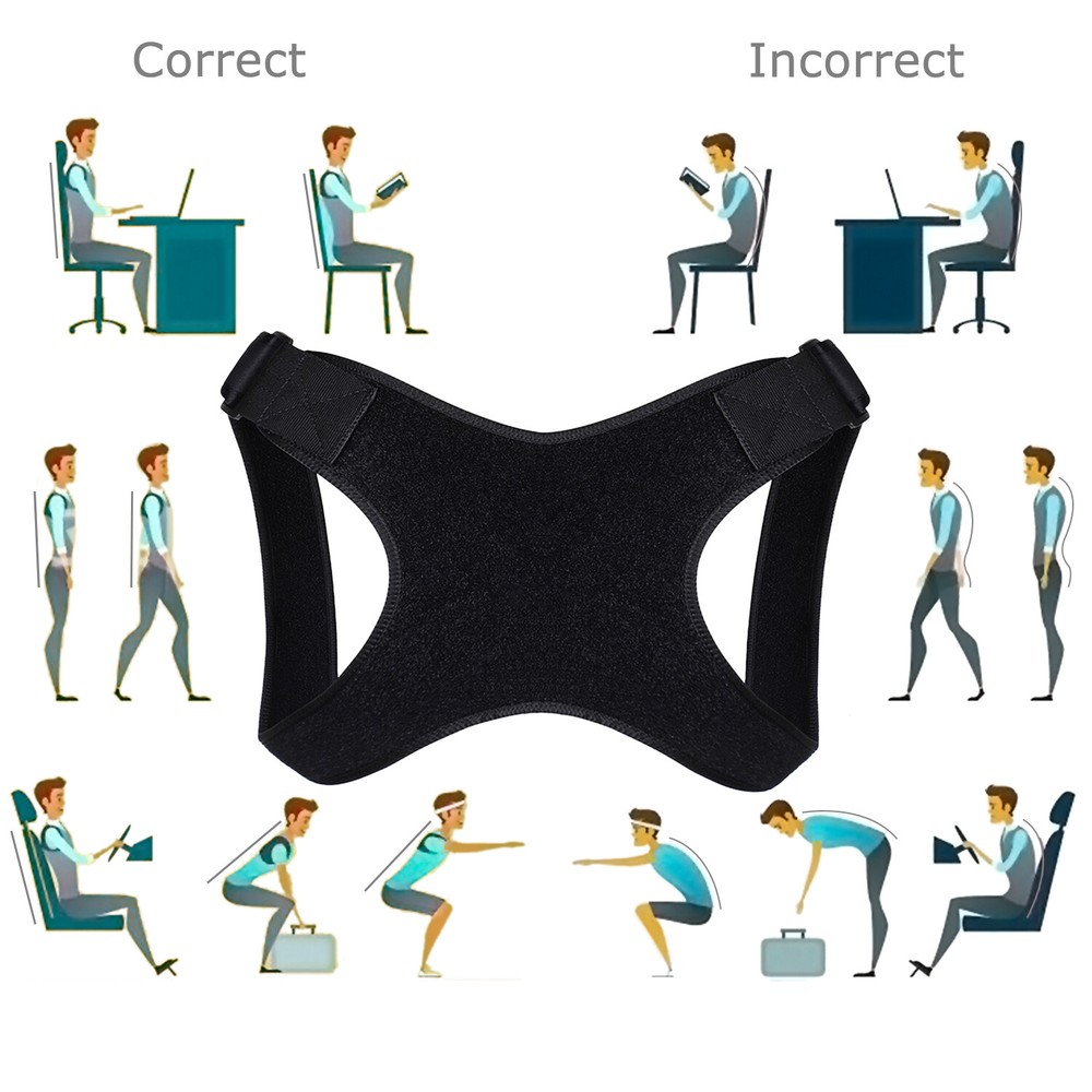 Adjustable Posture Corrector Brace: Gently Pulls Shoulders Back to Relieve Pain