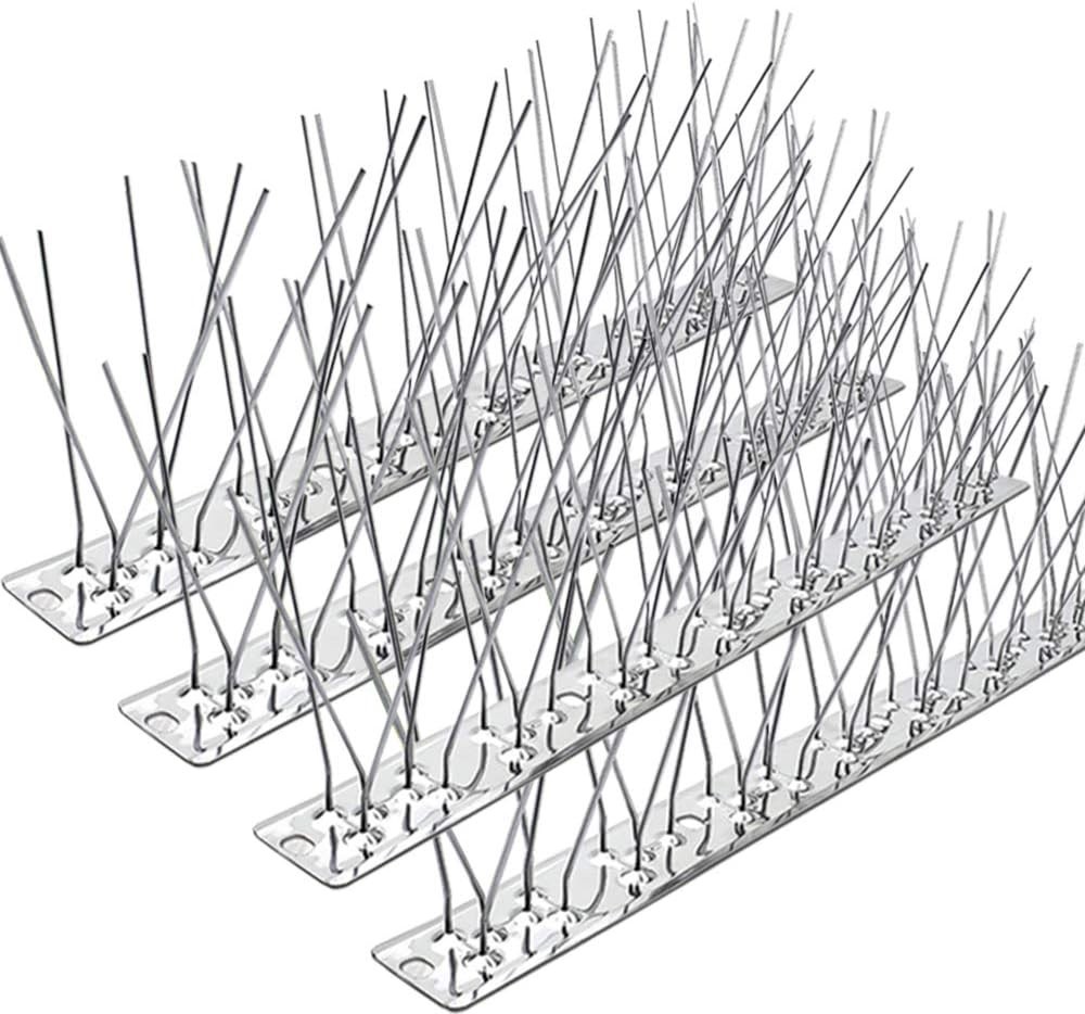 Customizable Stainless Steel Bird Spikes - 18.41ft Coverage for Easy Assembly