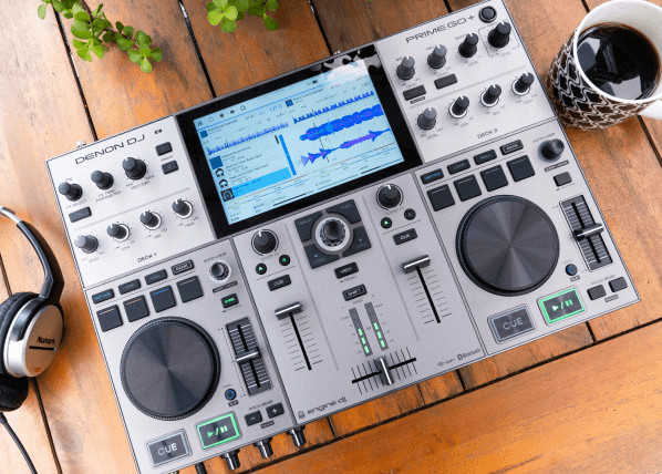Denon PRIME GO+ Standalone 2-Deck Rechargeable Smart DJ Console W 7" Touchscreen