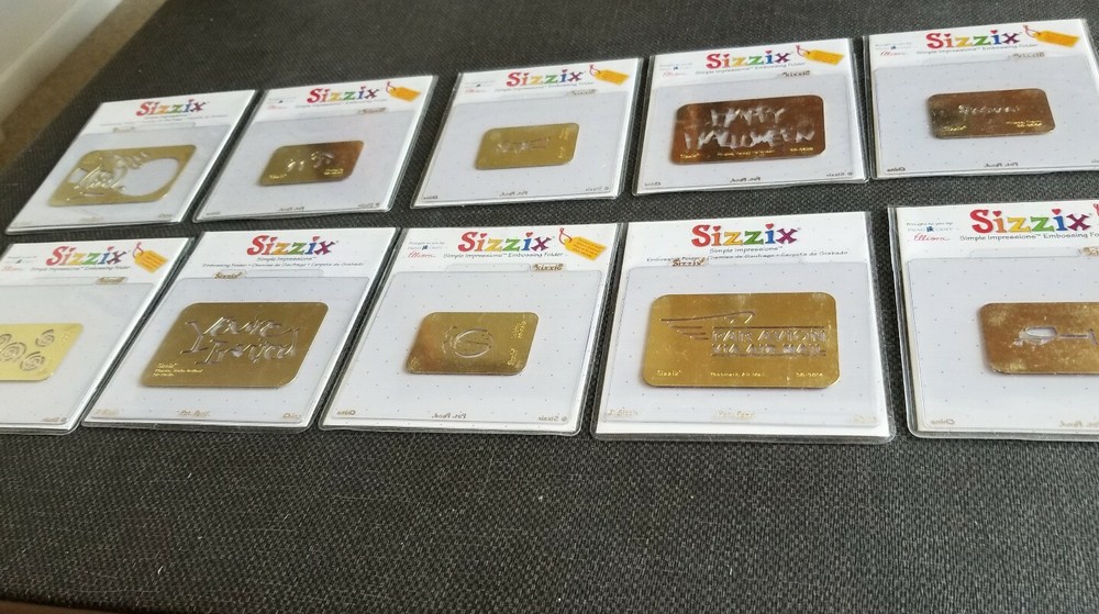 Sizzix embossing folders lot