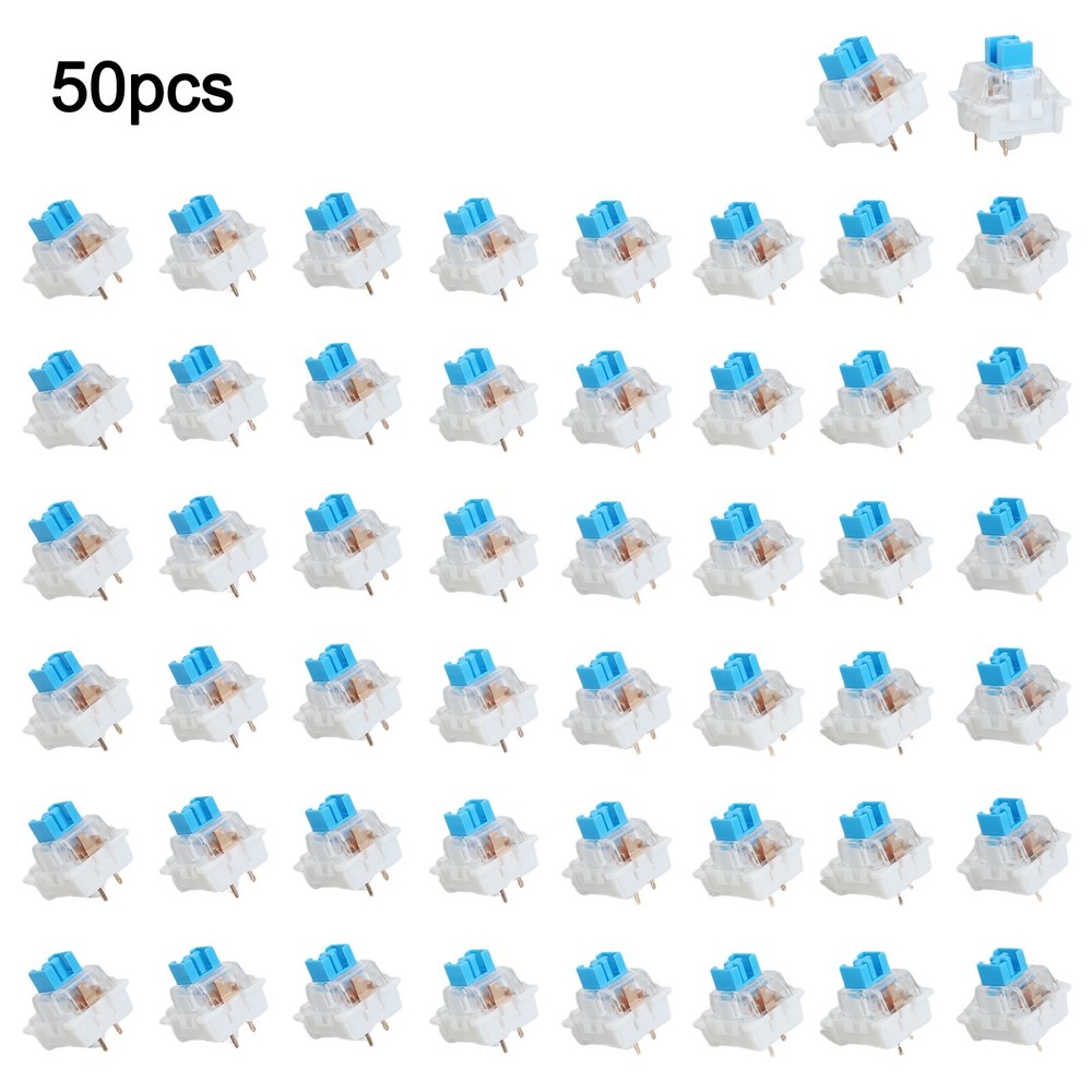 50 Pieces 3 Pin Tactile Keyboard Switch Replacement Compatible with Style
