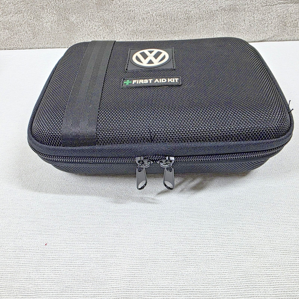 VW Volkswagen First Aid Kit Case, Zippered Hard Case, Empty