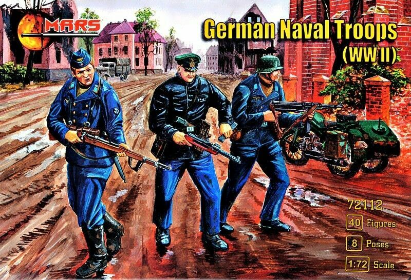 Mars Figures 72112 German Naval Troops (WWII), plastic model kit 1/72 scale