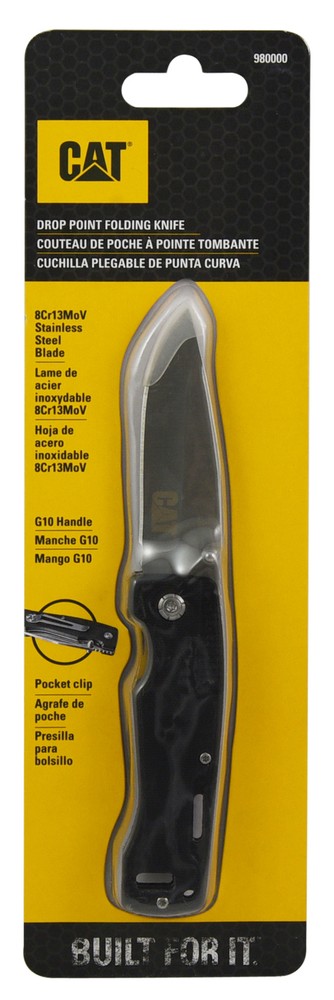 Cat 6-1/2 Inch Drop Point Folding Knife - 980000