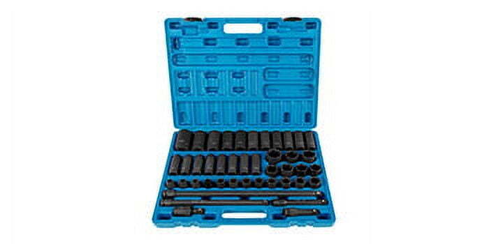 1/2-inch Chrome Finish Standard Deep Socket Wrench & Set, 43 Piece