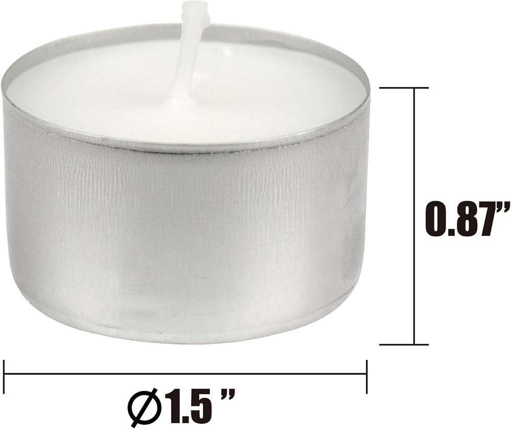 300 Pack Tea Light Candles - Unscented, 8 Hour Burn Time