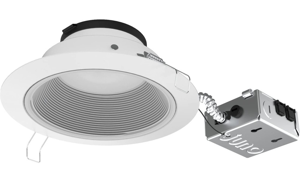 Juno JPDZ6JB RDB1 WWH M6 Podz Canless LED Downlight, Switchable, Matte White
