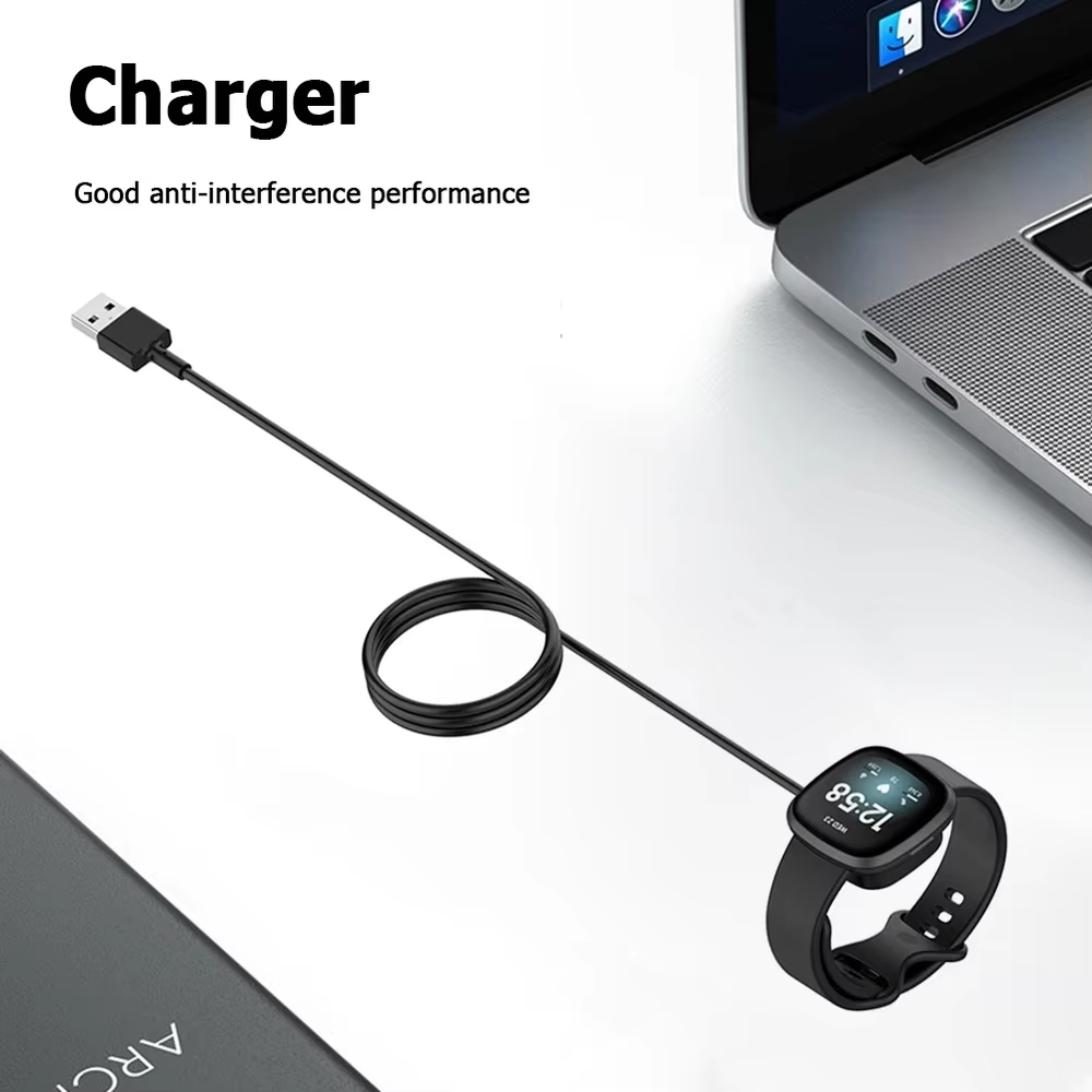 Replacement Magnetic USB Charger Cable for Fitbit Versa4 Versa3 Sense Sense 2