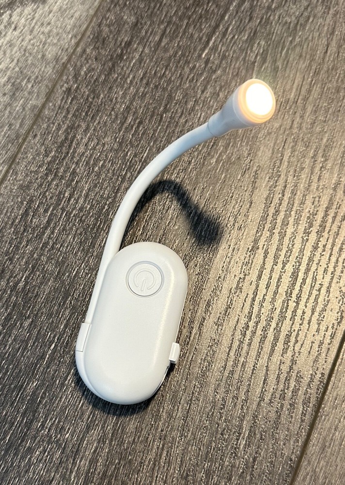 Mini Clip Light White LED USB Flexible Adjustable Pocket Sized Book Reading
