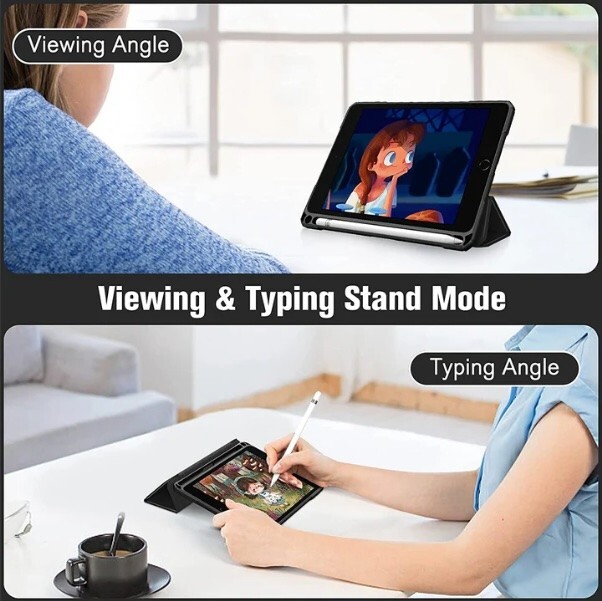 Fintie Case for iPad Mini 5 - CLEAR, BLACK