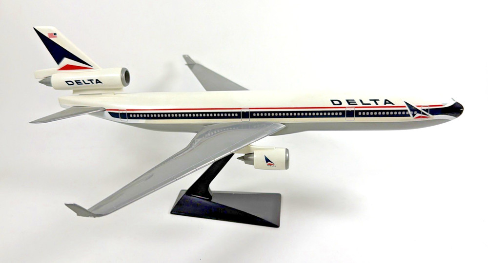 Delta Airlines DC-10 Airplane Model with Stand
