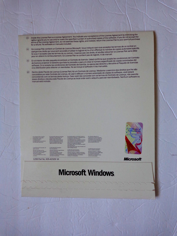 Microsoft Windows 2000 Server - 20 Client License Pak Only