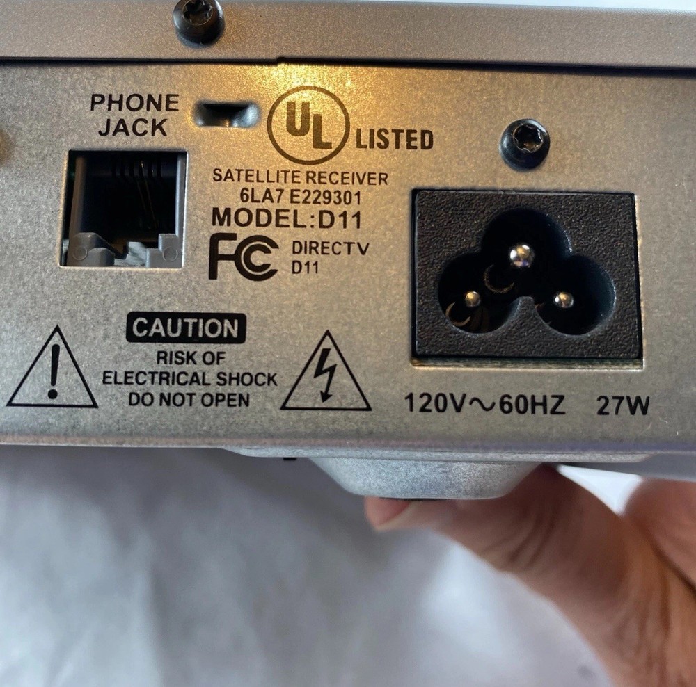 Direct TV Model D11 Satellite Receiver Box, Power Cable, Preowned