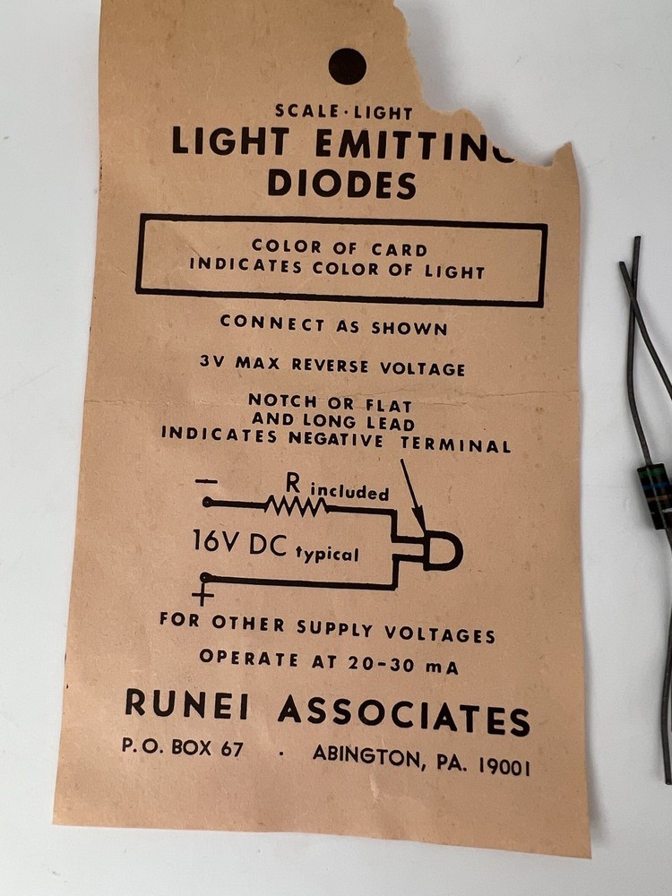 Runei Associates Light Emitting Diodes 16V DC