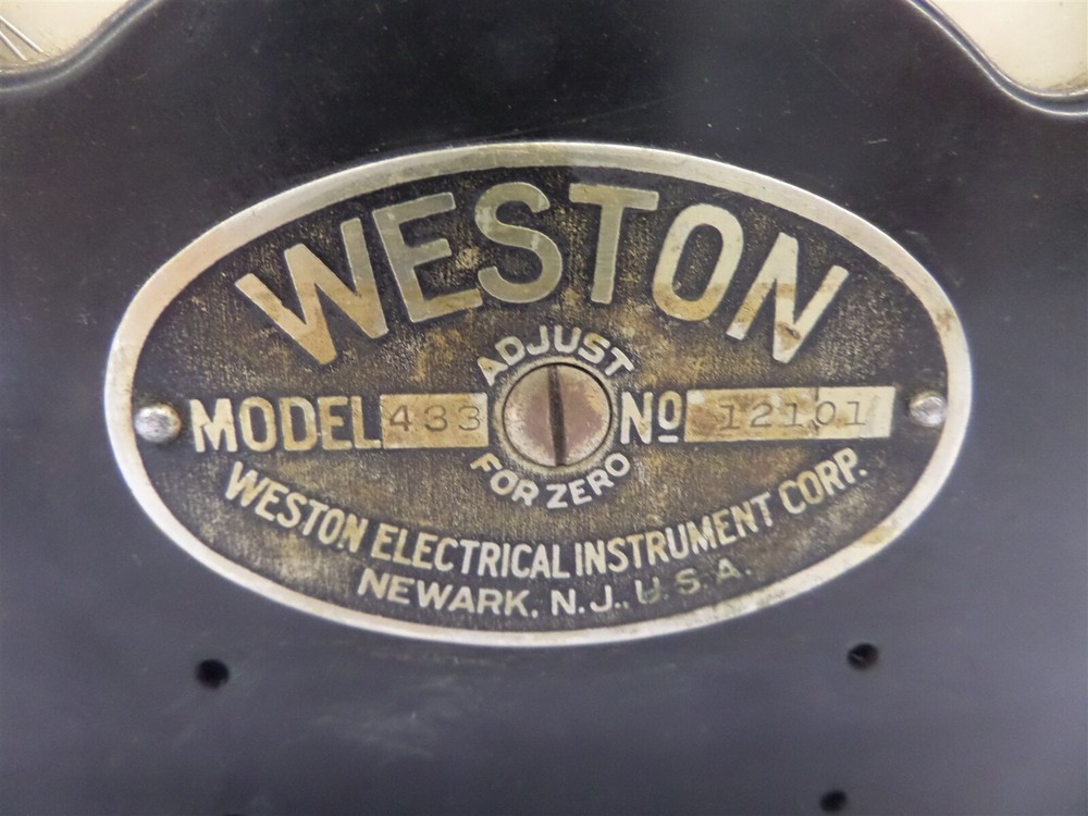 Vintage Weston AC Voltmeter Zero Corrector Meter Model 433 - Four Knobs