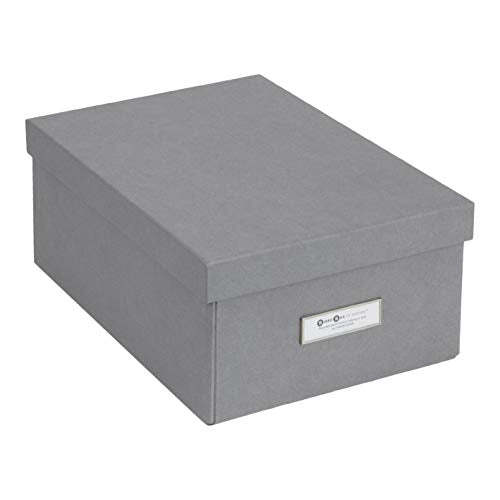 Bigso Karin Collapsible Storage Box | Photo Storage Box | Dark Gray