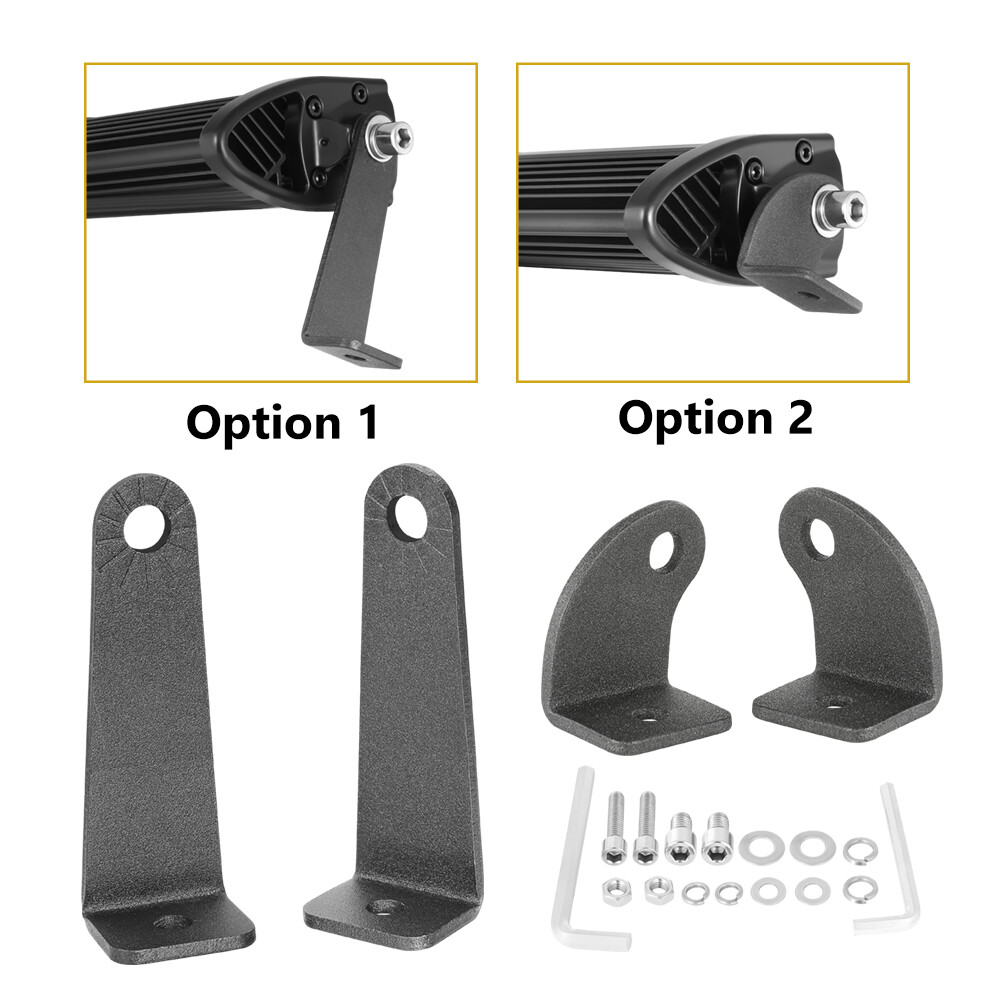 Universal Side Mounting Bracket For Straight or Curved Single Row LED Light Bar
