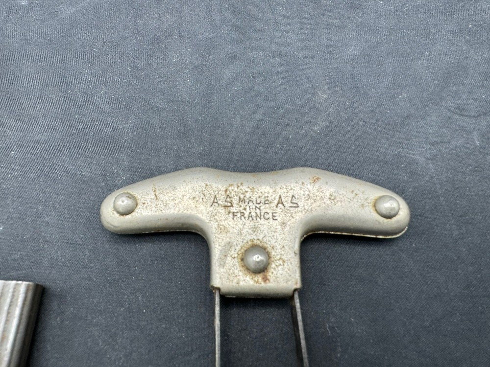 Antique French AS AS two prong cork puller