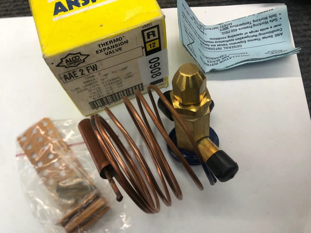 EMERSON ALCO AAE 2 FW 2 TON ADJUSTABLE EXTERNAL PRESSURE R12 5 foot ODF