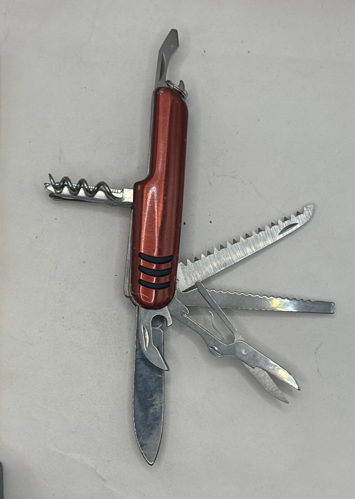 MULTIPURPOSE RED STAINLESS STEEL KNIFE(SETLFER LTD)
