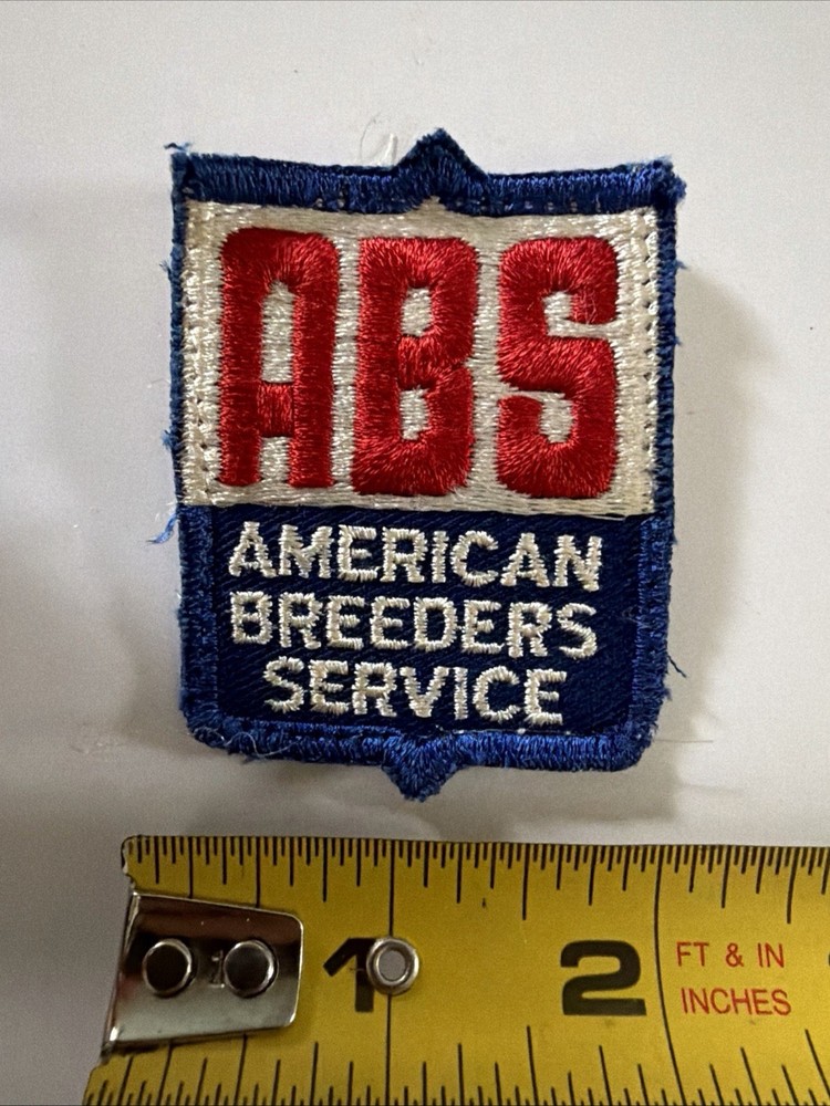ABS AMERICAN BREEDERS SERVICE Embroidered Sew-On Patch 3" x 2 1/4"