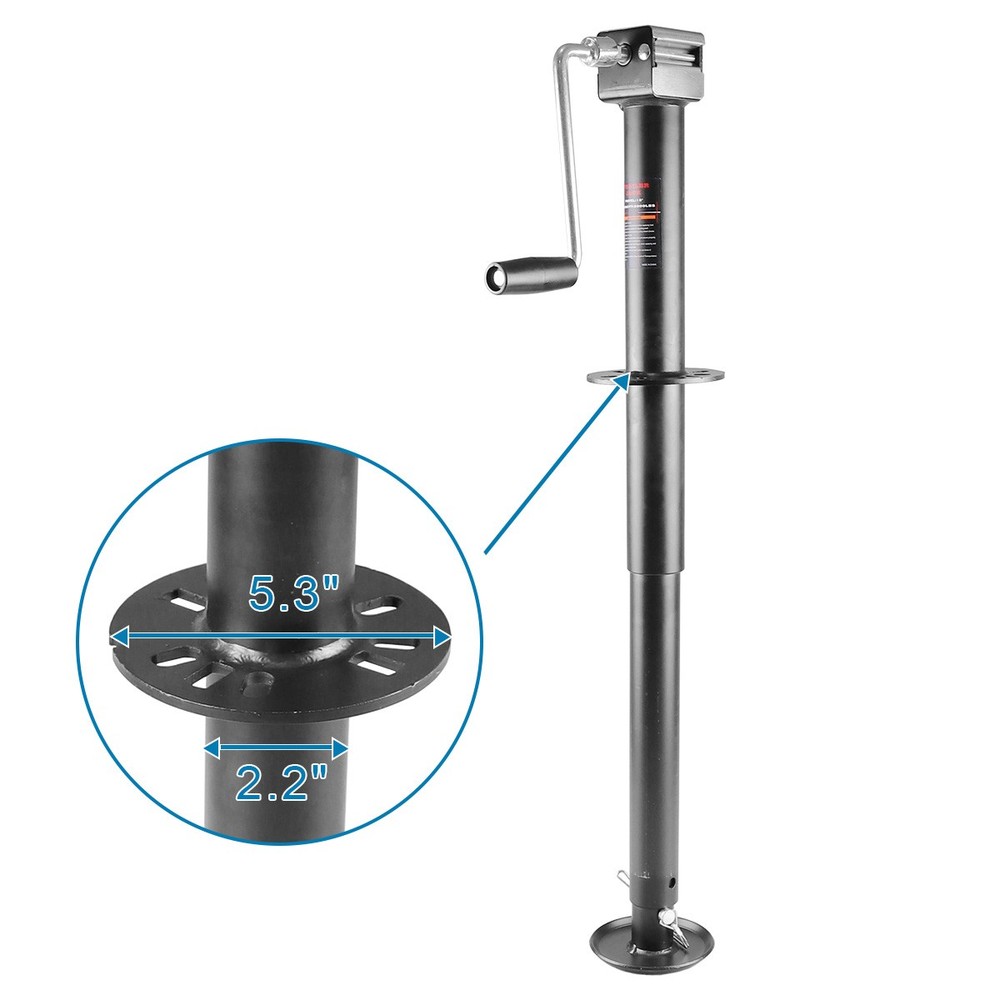 Drill-Powered Adjustable 23" Lift 5000lbs A-Frame Trailer Jack Tongue Stand