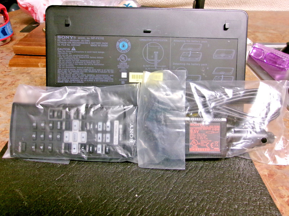 Sony DVD Player Accessories-Charging Base/Car Charger Plug/Remote Control NEW!