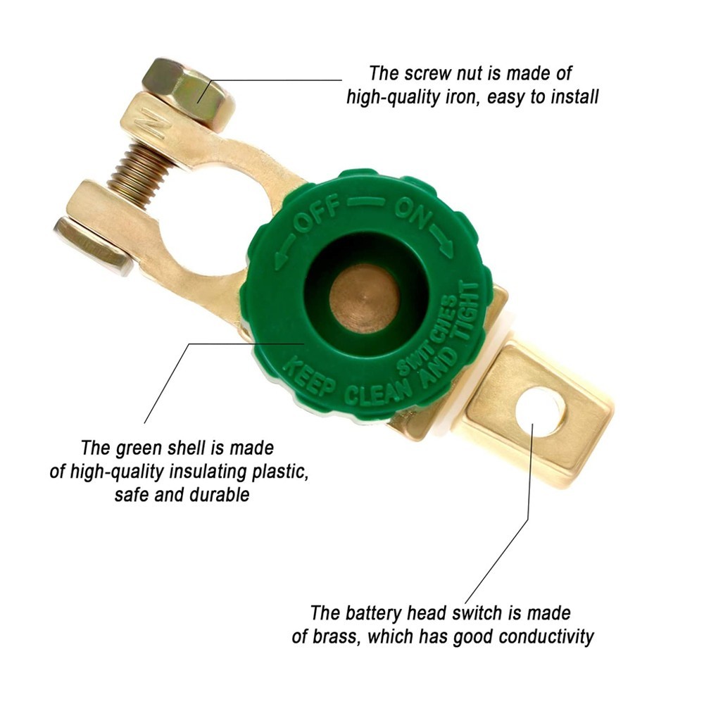 2PCS Car Battery Link Terminal Quick Cut-off Disconnect Master Kill Shut Switch