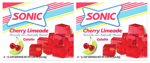 Sonic Gelatin Dessert Mix Cherry Limeade 2 Pack