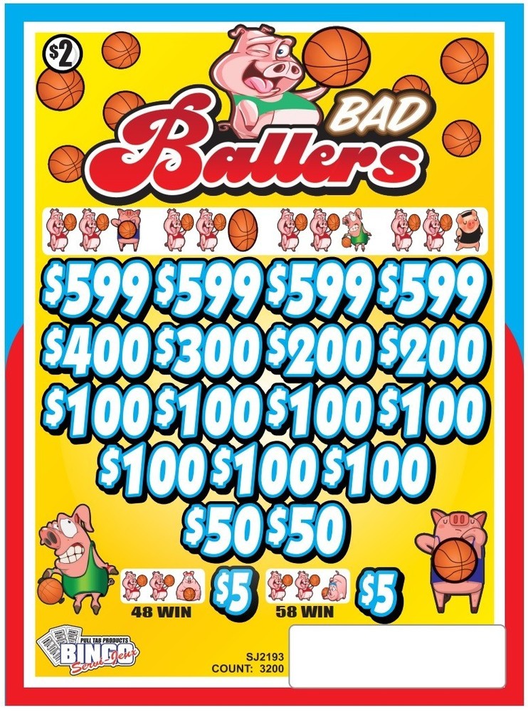 NEW pull tickets BAD BALLERS - $2 Instant Tabs