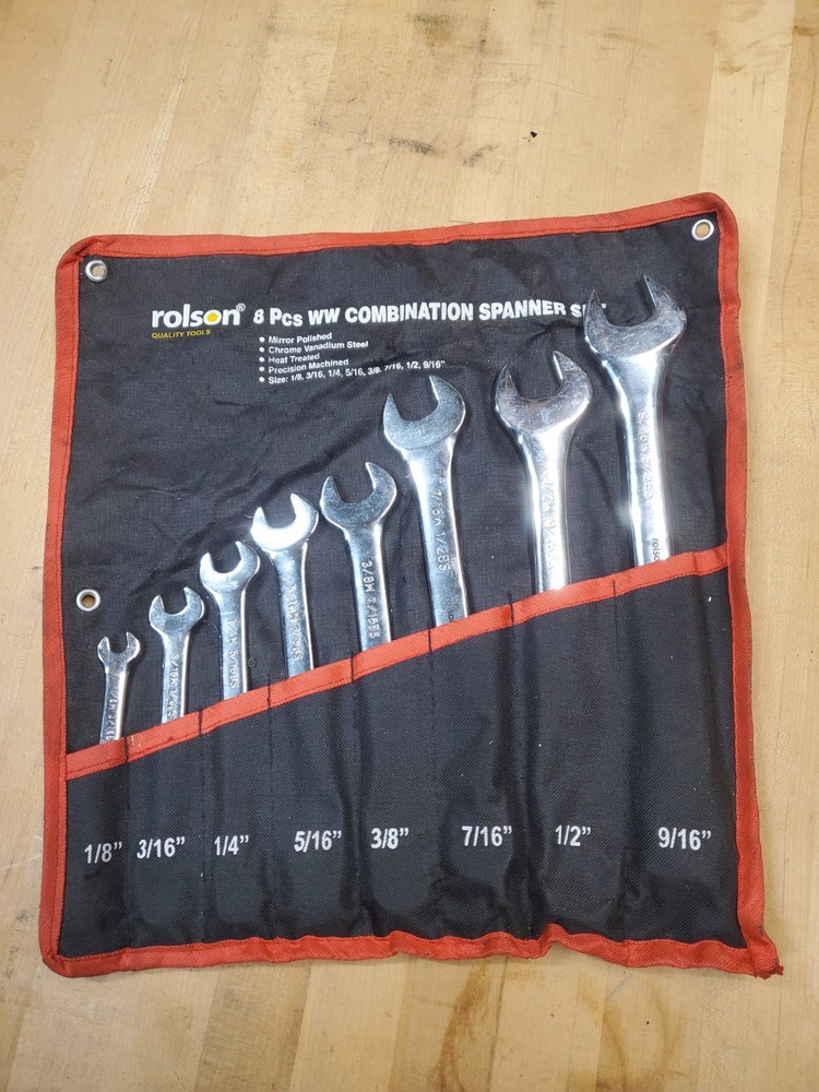 Rolson 8 Pc WW Wentworth Combination Wrench Set