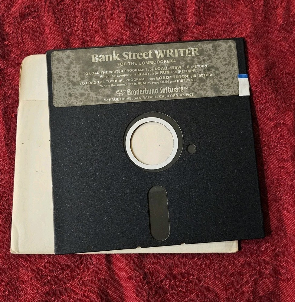 Bank Street Writer Commodore 64 Diskette Only - Broderbund Word Processor