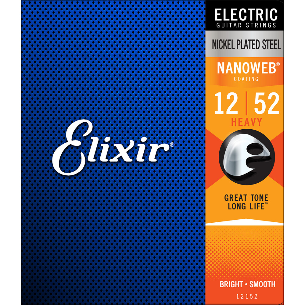 Elixir 12152 Nanoweb Heavy Electric Guitar Strings (12-52)