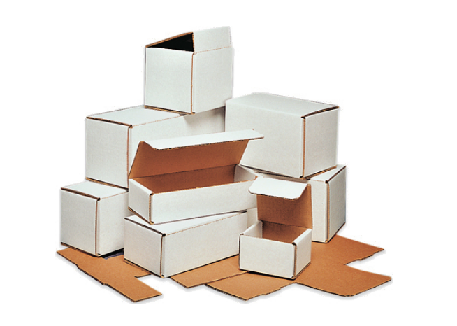 25 Pack - 5x4x2 White Corrugated Shipping Mailer Packing Box Boxes