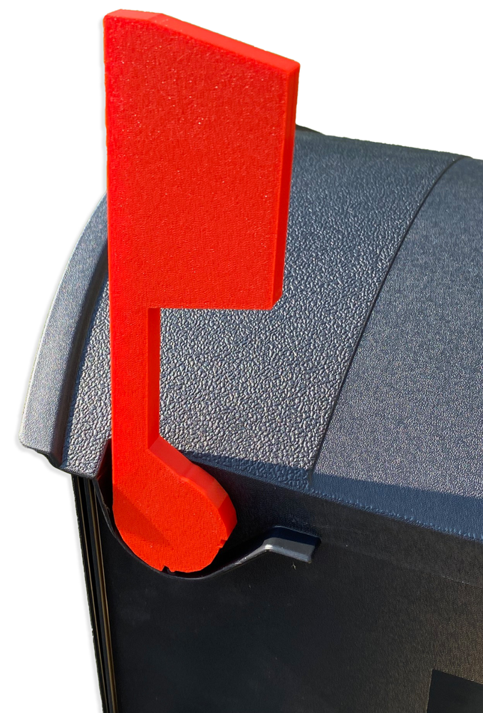 Red Flag Replacement Rubbermaid Mailbox - Snap Fit Plastic