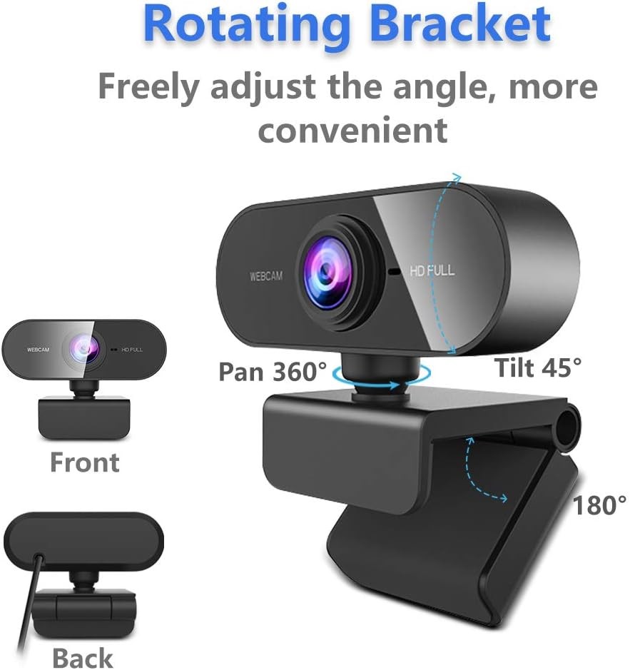 1080P WEBCAM HD CAMERA Laptop Desktop PC Wide Angle Web Video With Microphone