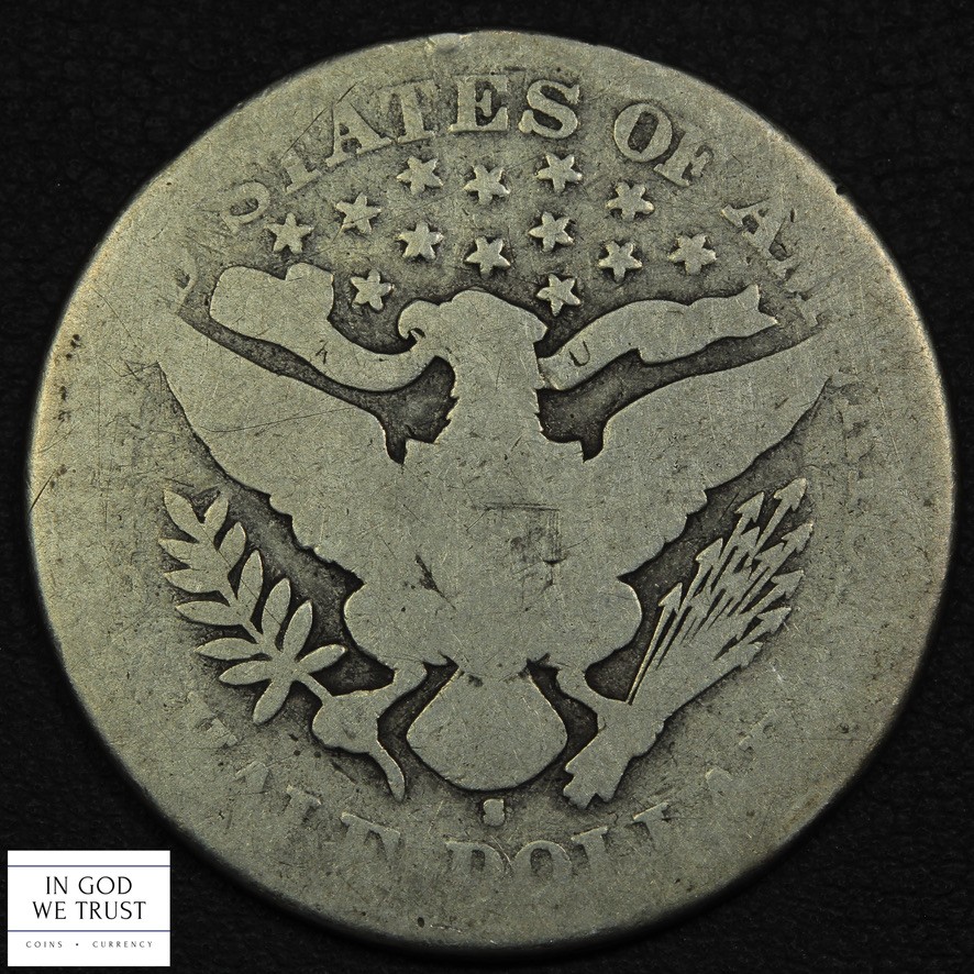 1893 S Barber Silver Half Dollar 50C