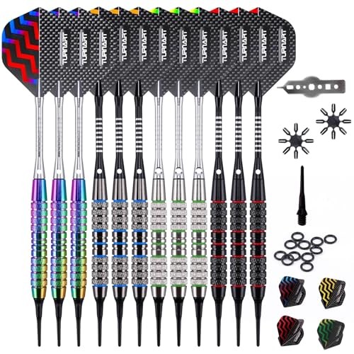 Darts Plastic Tip - Professional Soft Tip Darts Set for Electronic Colorful