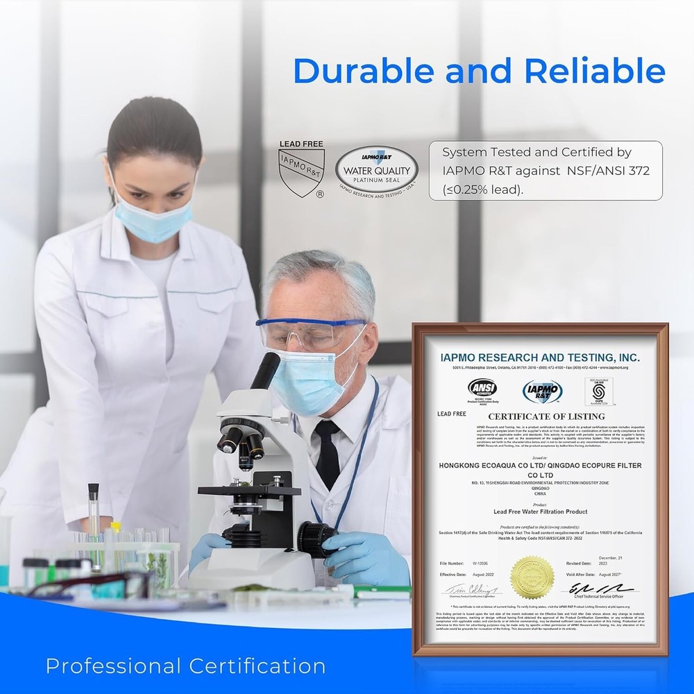 Waterdrop Mega Spin Down Sediment Filter,100 Micron+5 Micron PP Filter