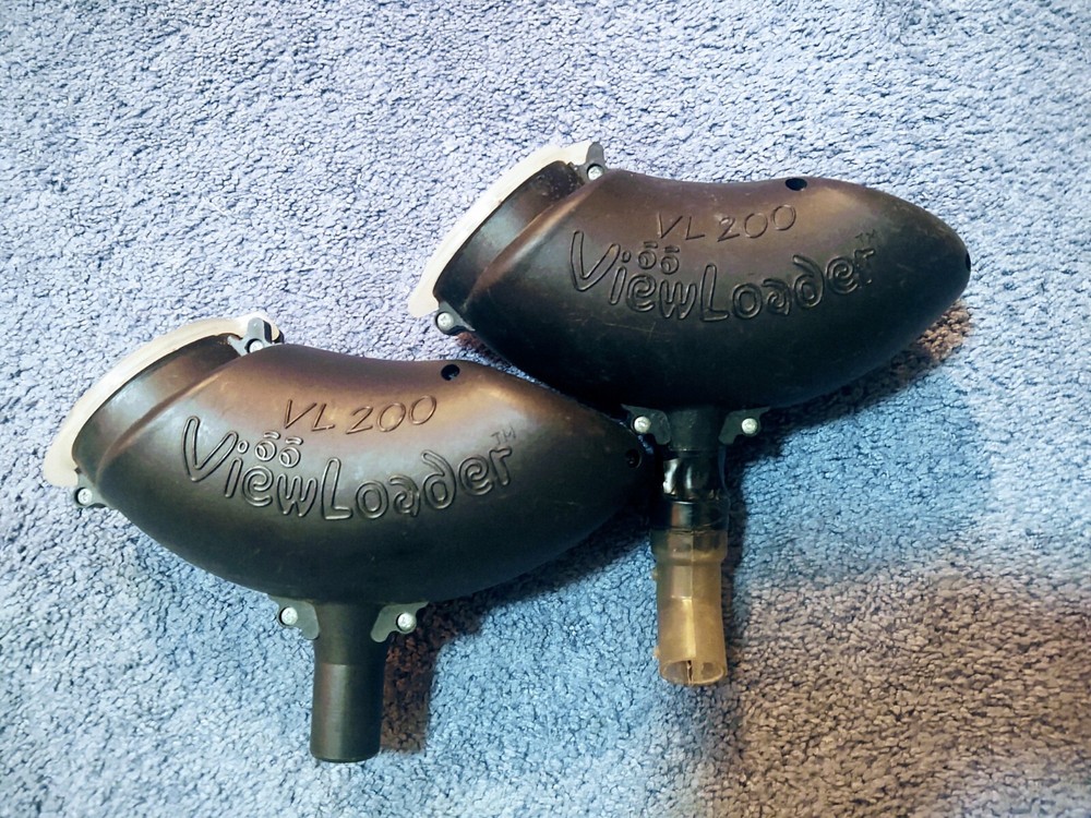 Paintball Hopper (2) And Speed Loader (3 With Belt)