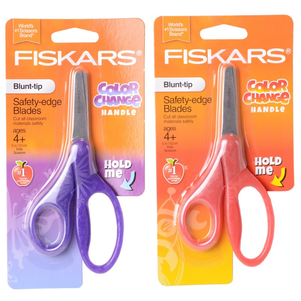 Fiskars Scissors Color Change Safety Edge (Blunt-Tip) (Ages 4+)