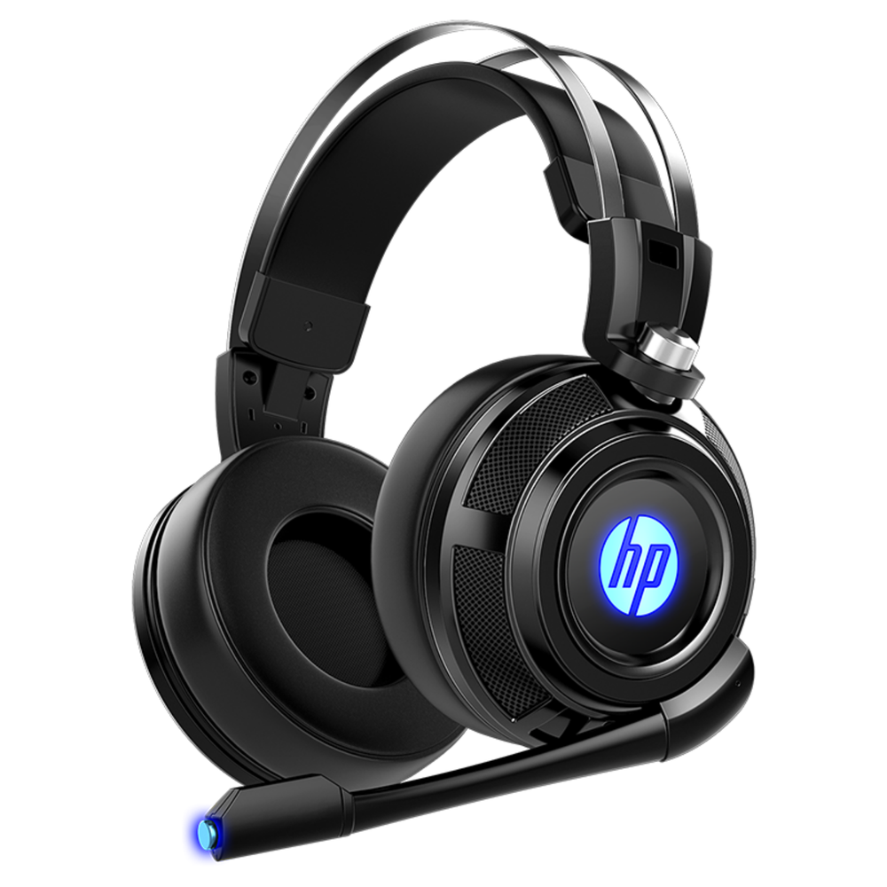 HP wired Over Ear Gaming Headset with mic and LED Light, for PC, Mac, Laptop
